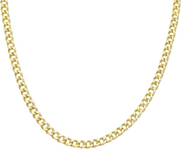 Giorgio Di Vicenza GiorgioDiVicenza14KGoldOverSterlingSilverMen's6.15mmCurbChain