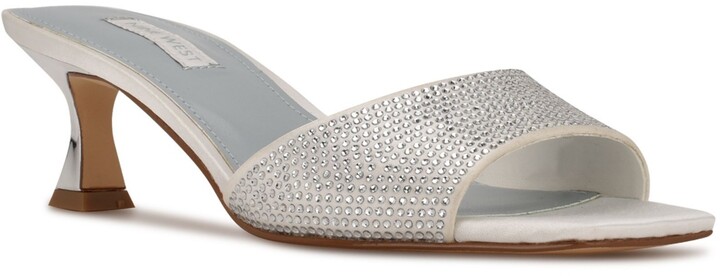 Silver Low Heel Women's Sandals | Shop the world's largest collection of  fashion | ShopStyle