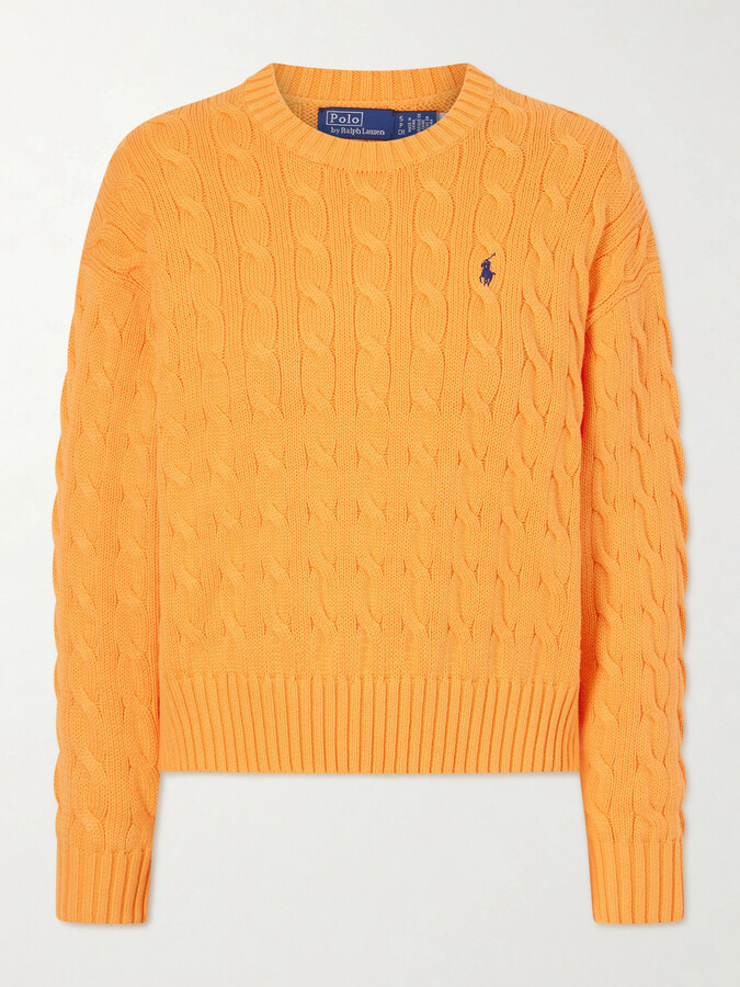 Polo Ralph Lauren Cotton Cable-knit Sweater - Orange