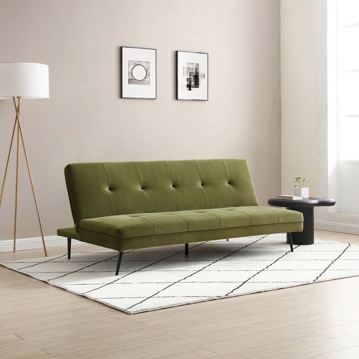 Dunelm Logan Velvet Sofa Bed Green ShopStyle