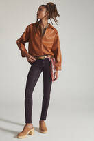Thumbnail for your product : Paige Hoxton High-Rise Coated Skinny Jeans Purple