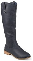 Thumbnail for your product : Brinley Co. Women's Wide Calf Faux Leather Mid-calf Round Toe Boots