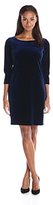 Thumbnail for your product : Tiana B Women's Solid Velvet Short Dress 3/4 Sleeves