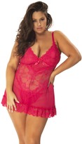 Thumbnail for your product : Oh La La Cheri Valentine Babydoll in Brunnera Blue Camisole Size 1X/2X