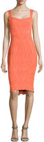Thumbnail for your product : Zac Posen ZAC Pleat-Detail Jacquard Dress, Flame