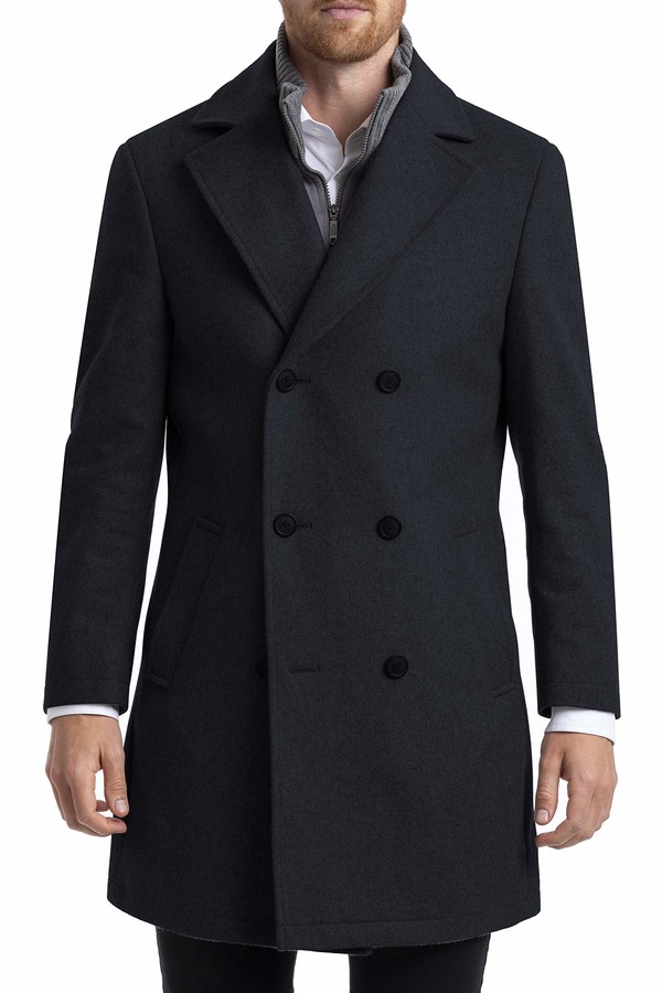 Chaps Mens Classic Double-Breasted Coat