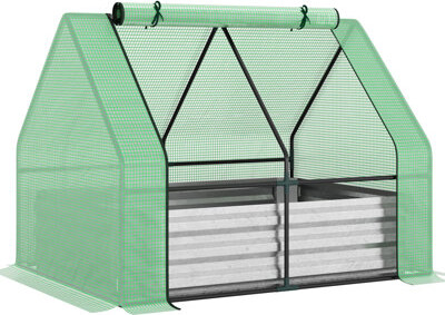Arlmont & Co. Raised Garden Bed With Greenhouse Cover 50\