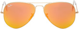 Thumbnail for your product : Ray-Ban Gold & Orange Flash Aviator Sunglasses