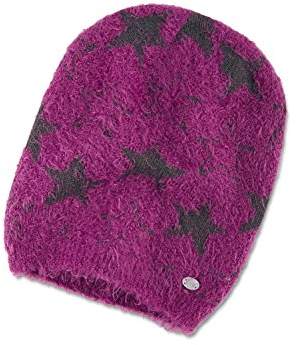 S'Oliver Girl's 73.409.92.30 Starred Hat, Pink (Purple/Pink Knit X), (Manufacturer Size: 51-53)