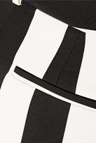 Thumbnail for your product : Alice + Olivia Alice Olivia - Paulette Striped Stretch-crepe Wide-leg Pants - Black