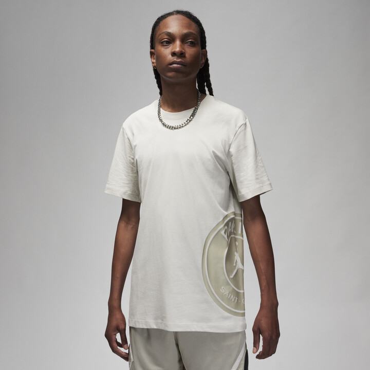Jordan Nike Men's Paris Saint-Germain T-Shirt in Grey - ShopStyle