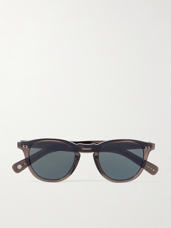 Garrett Leight California Optical Hampton X Round-Frame Acetate Sunglasses
