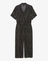 Thumbnail for your product : Monki Kalolo short sleeve jumpsuit in black and beige