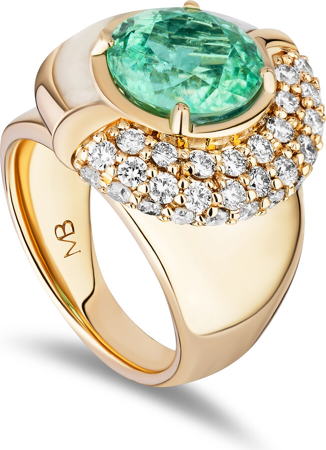 Mason and Books of-a-Kind Sugar and Spice Medium 14K Yellow Gold Tourmaline Ringand Books