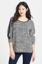 Thumbnail for your product : Vince Camuto Faux Leather Trim Sweatshirt