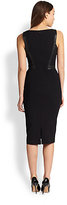 Thumbnail for your product : Zac Posen ZAC Leather-Detail Marialena Dress