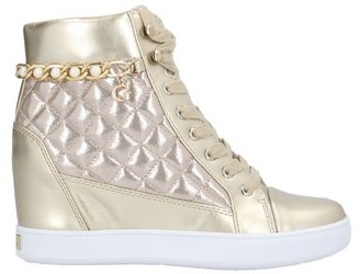 guess high top wedge sneakers