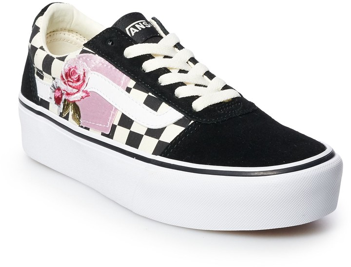 floral platform sneakers