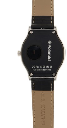 Polaroid Men's Croc Embossed Leather Strap Smartwatch