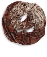 Thumbnail for your product : Big Buddha Plaid Lace Infinity Scarf