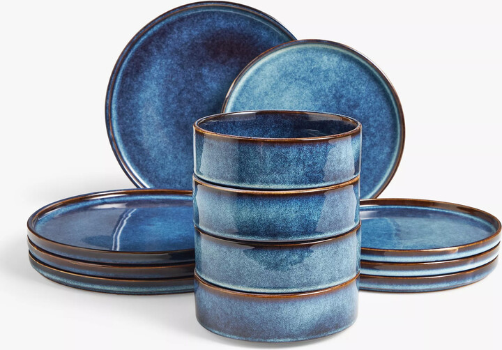 John Lewis Partners Romy Speckle Glaze Stoneware Dinnerware Set