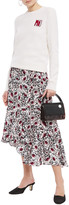 Thumbnail for your product : Markus Lupfer Caroline Asymmetric Floral-print Crepe Midi Wrap Skirt