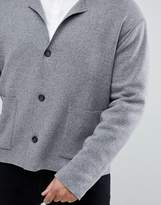 Thumbnail for your product : ASOS Design PLUS Knitted Blazer In Grey