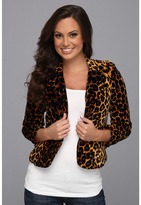 Thumbnail for your product : Lucky Brand Kaela Leopard Blazer