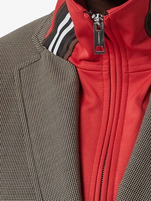 Burberry Track Top Detail Wool Cotton Tailored Jacket