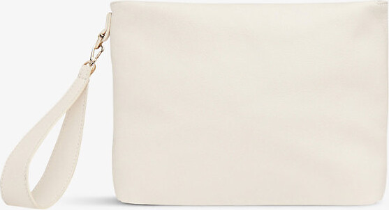 Whistles Womens Cream Avah Leather Clutch Bag 1 Size
