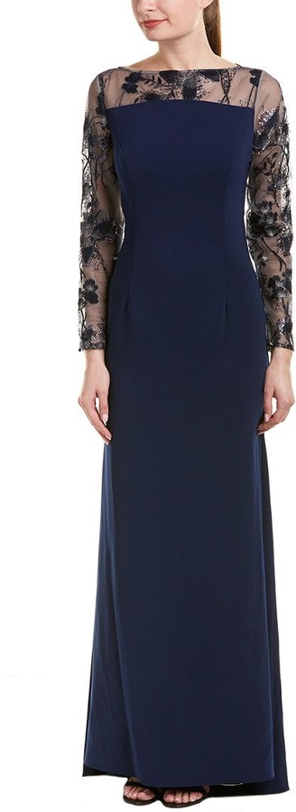 carmen marc valvo navy dress