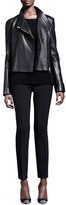 Thumbnail for your product : The Row Knit-Panel Leather Moto Jacket