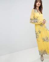 Thumbnail for your product : Vero Moda long sleeve floral maxi dress in yellow