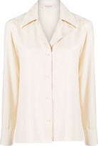 Notched-Collar Long-Sleeve Blouse 