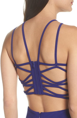 Morgan & Co. Strappy Back Trumpet Gown