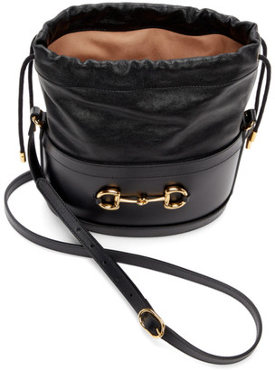 Gucci Black 1955 Horsebit Bucket Bag