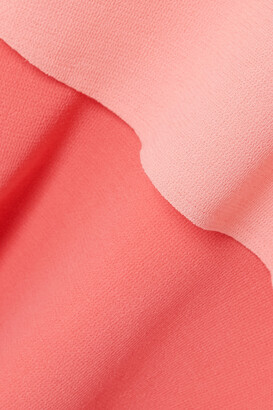 Oscar de la Renta Tiered Wool-blend Crepe Midi Dress - Pink