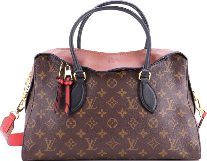 Louis Vuitton Tuileries Handbag Monogram Canvas with Leather