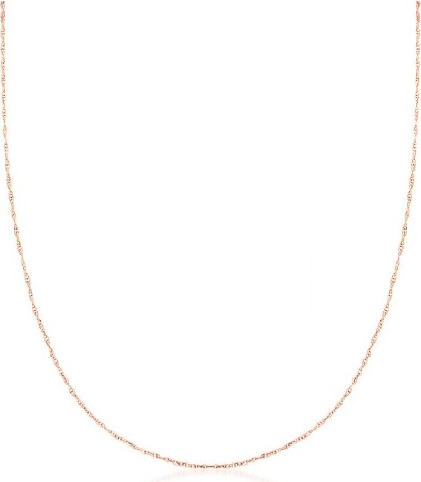 Ross-Simons Ross-Simons0.7mm14ktRoseGoldRope-ChainNecklaceSize20