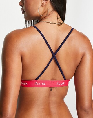 French Connection FCUK crop top and cheekini panty set in virtual