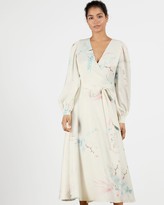 Thumbnail for your product : Ted Baker Floral Wrap Long Sleeve Midi Dress