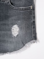 Thumbnail for your product : Dondup Kids Distressed Fringed Denim Shorts