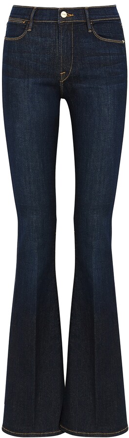 2021 irregular leg micro flare jeans black blue SML