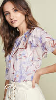 Thumbnail for your product : Zimmermann Corsage Flutter Top