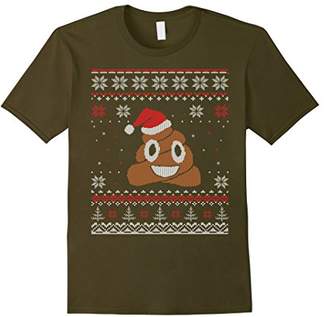 Christmas Poop in A Festive Santa Hat Ugly Christmas T-Shirt