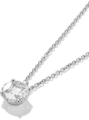 As 29 18kt white gold Mye round illusion diamond pendant necklace