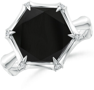Natori Indochine 14k Black Onyx & Diamond Bamboo Frame Ring