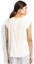 Thumbnail for your product : Joie Nicoline Silk Cap-Sleeve Blouse