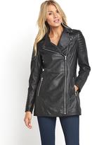 Thumbnail for your product : South Leather Longline Biker Jacket