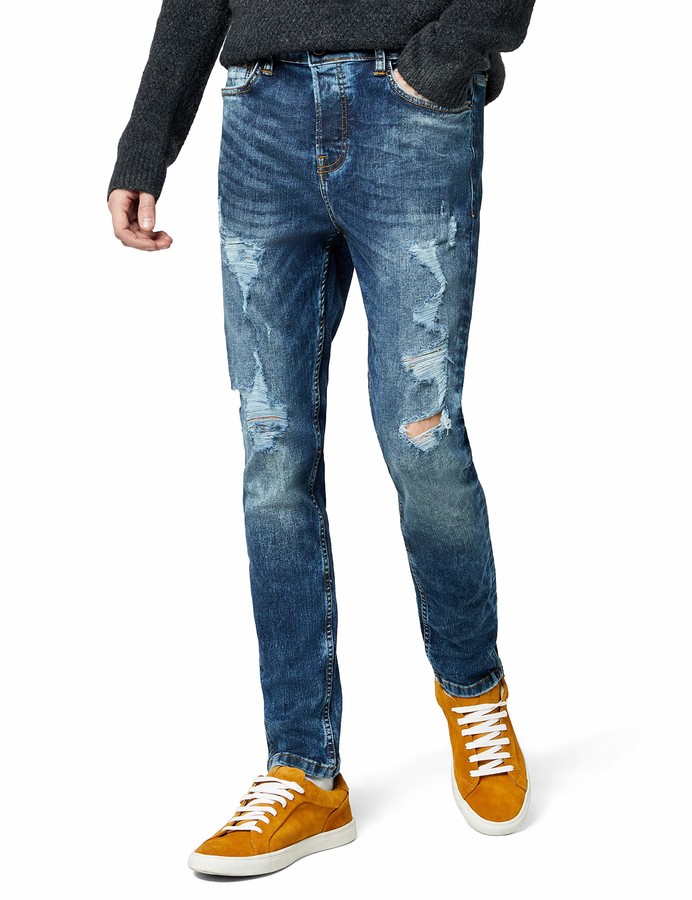 Mid Wash Skinny Jeans Mens - Up to 30% off at ShopStyle UK